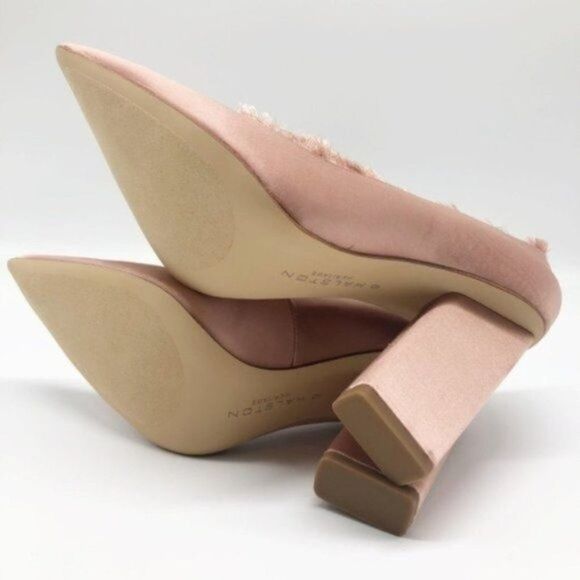 HALSTON HERITAGE Keni Fringe Pink Satin Pump  - Picture 7 of 8